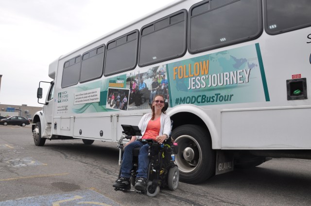 Jess at the #MODCBusTour Launch in Toronto. 