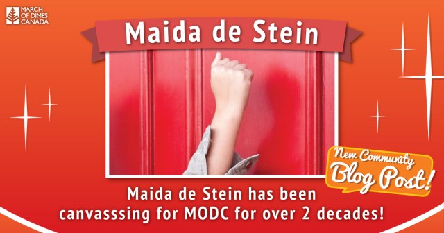 "Maida de Stein has been canvassing for MODC for over 2 decades!"